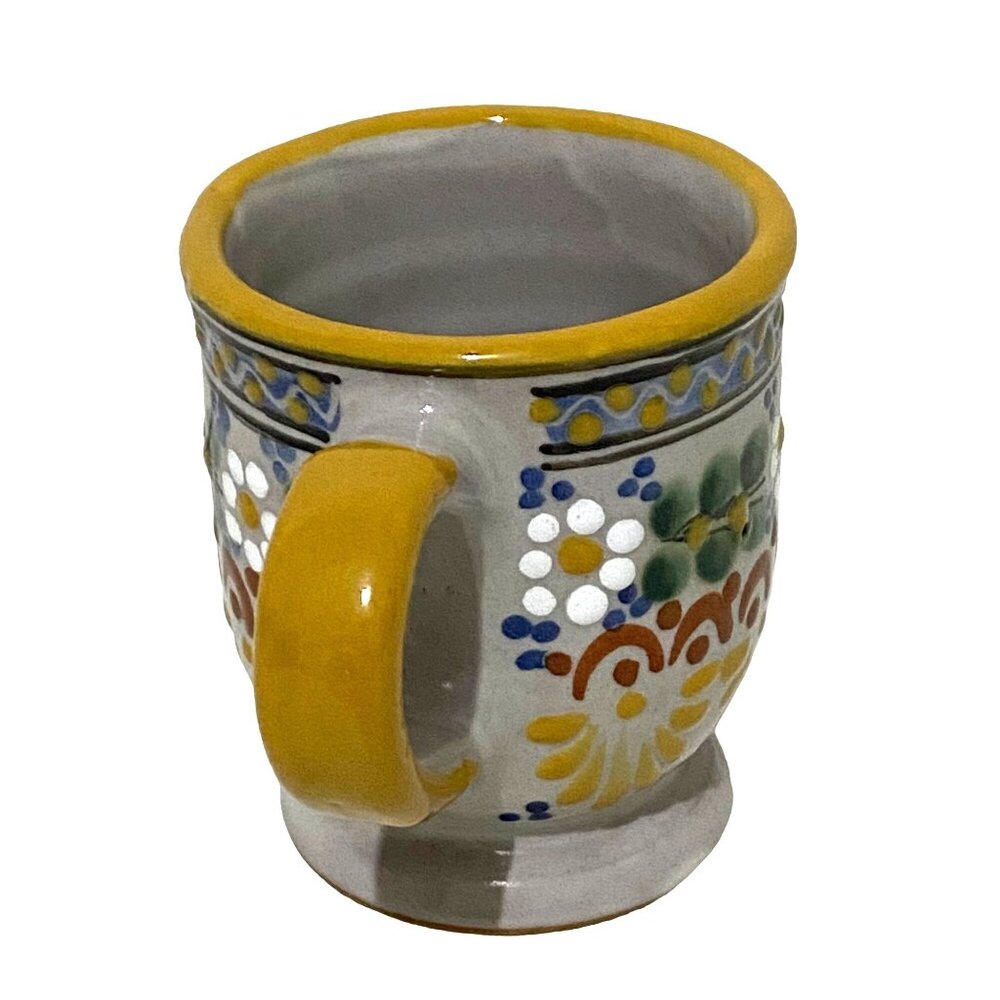 Puebla Mexico Pottery Mug Gray - Picture 4 of 6